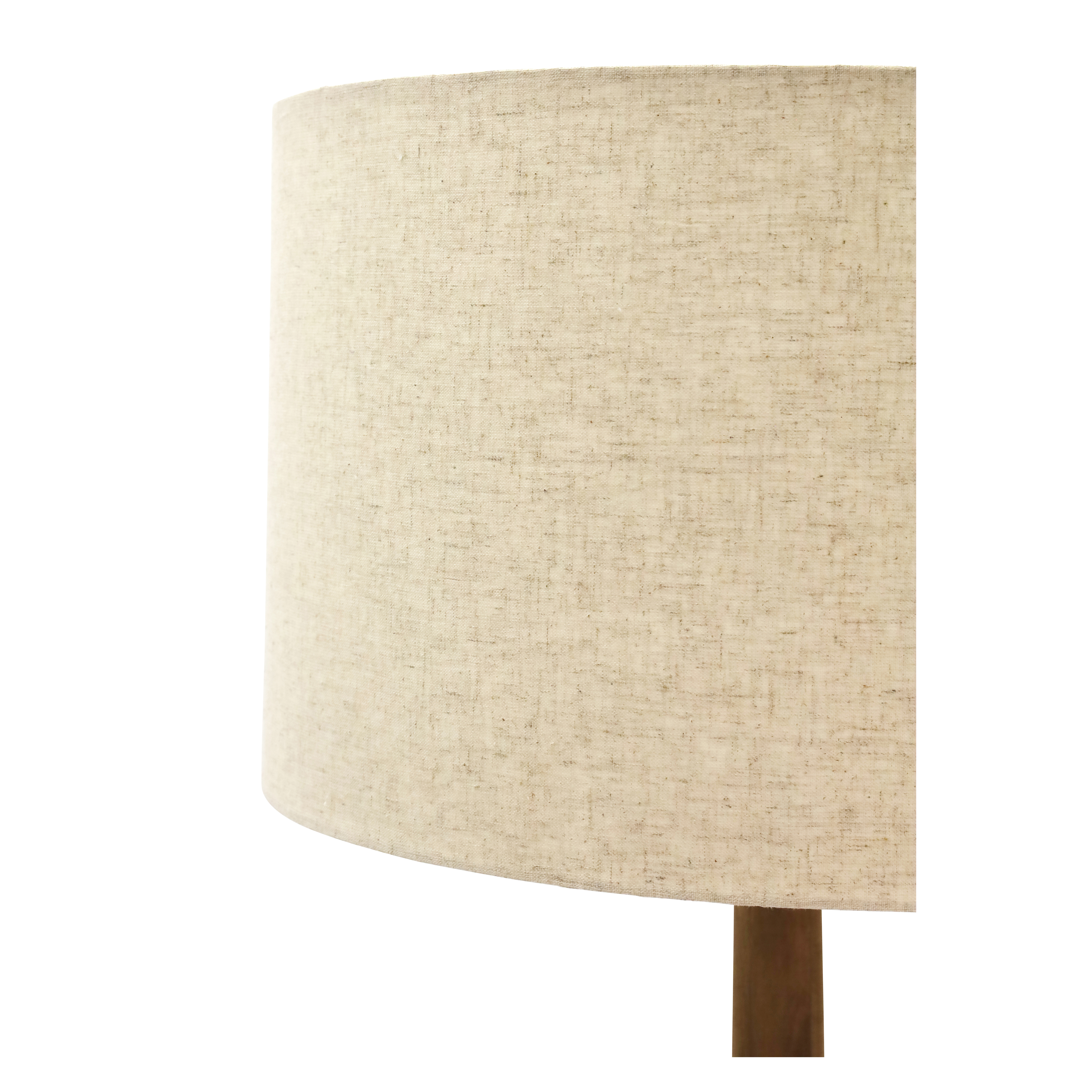 Teague Wooden Floor Lamp - Natural/Cotton Linen Shade
