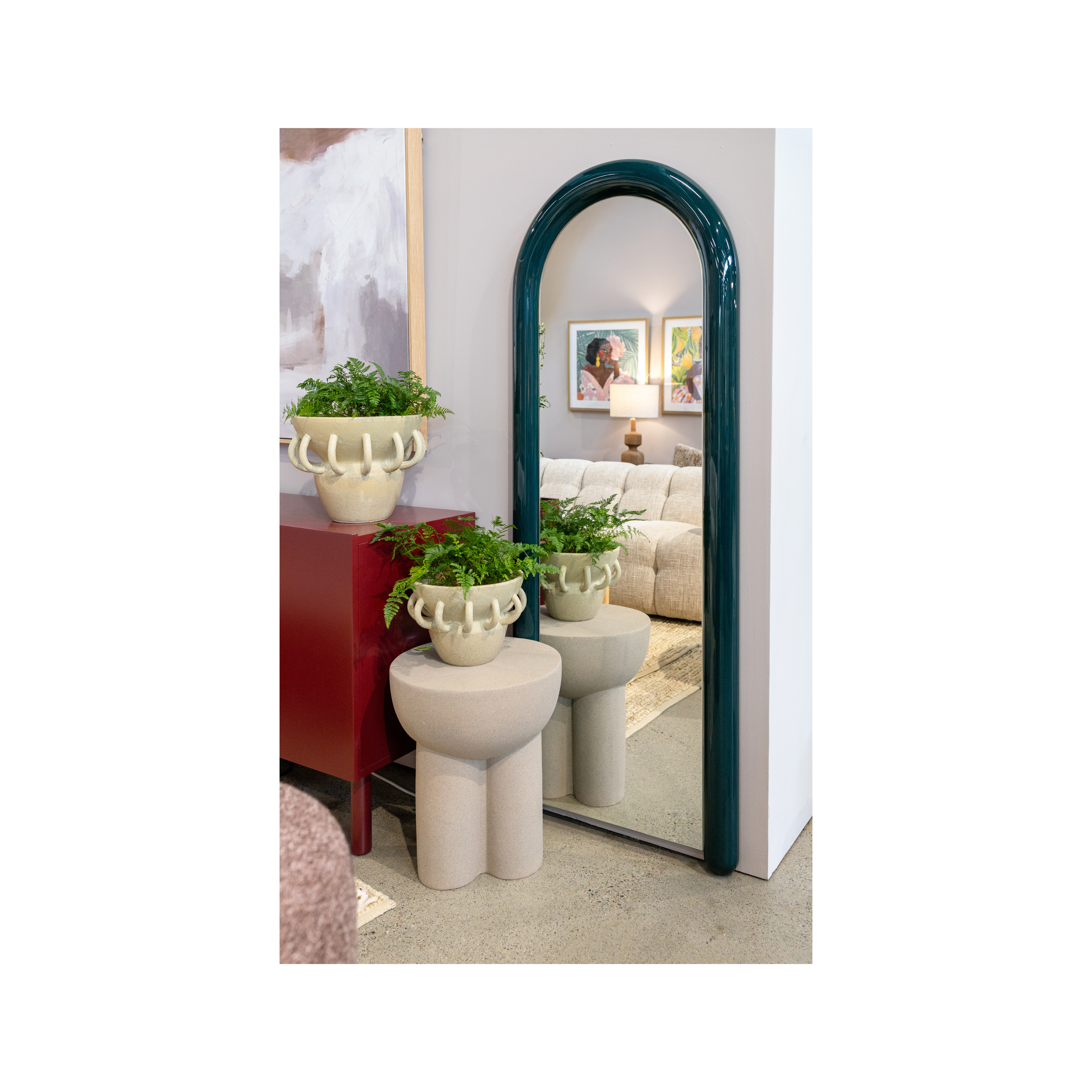 Arc Mirror - Gloss Dark Green
