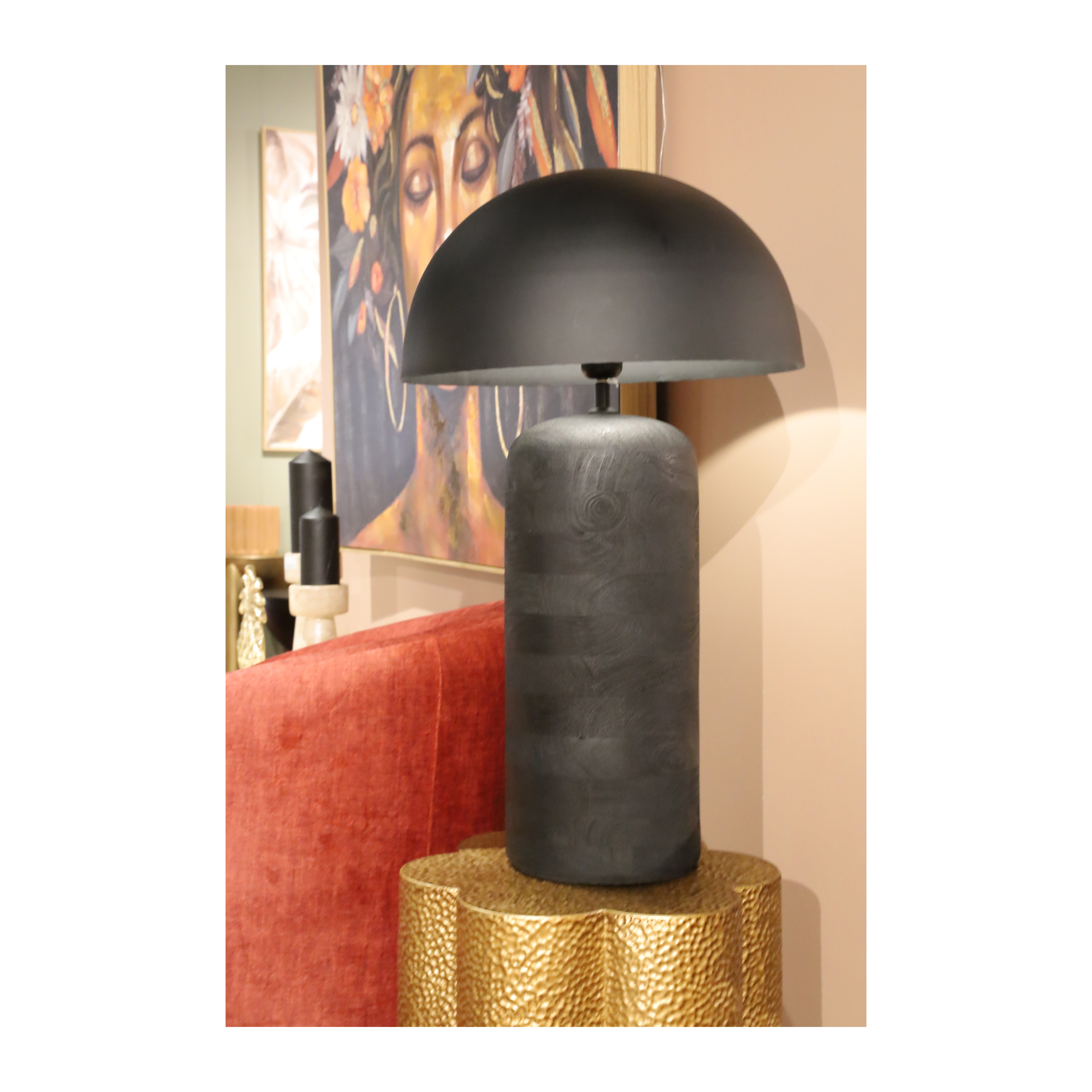 Mushroom Table Lamp - Black