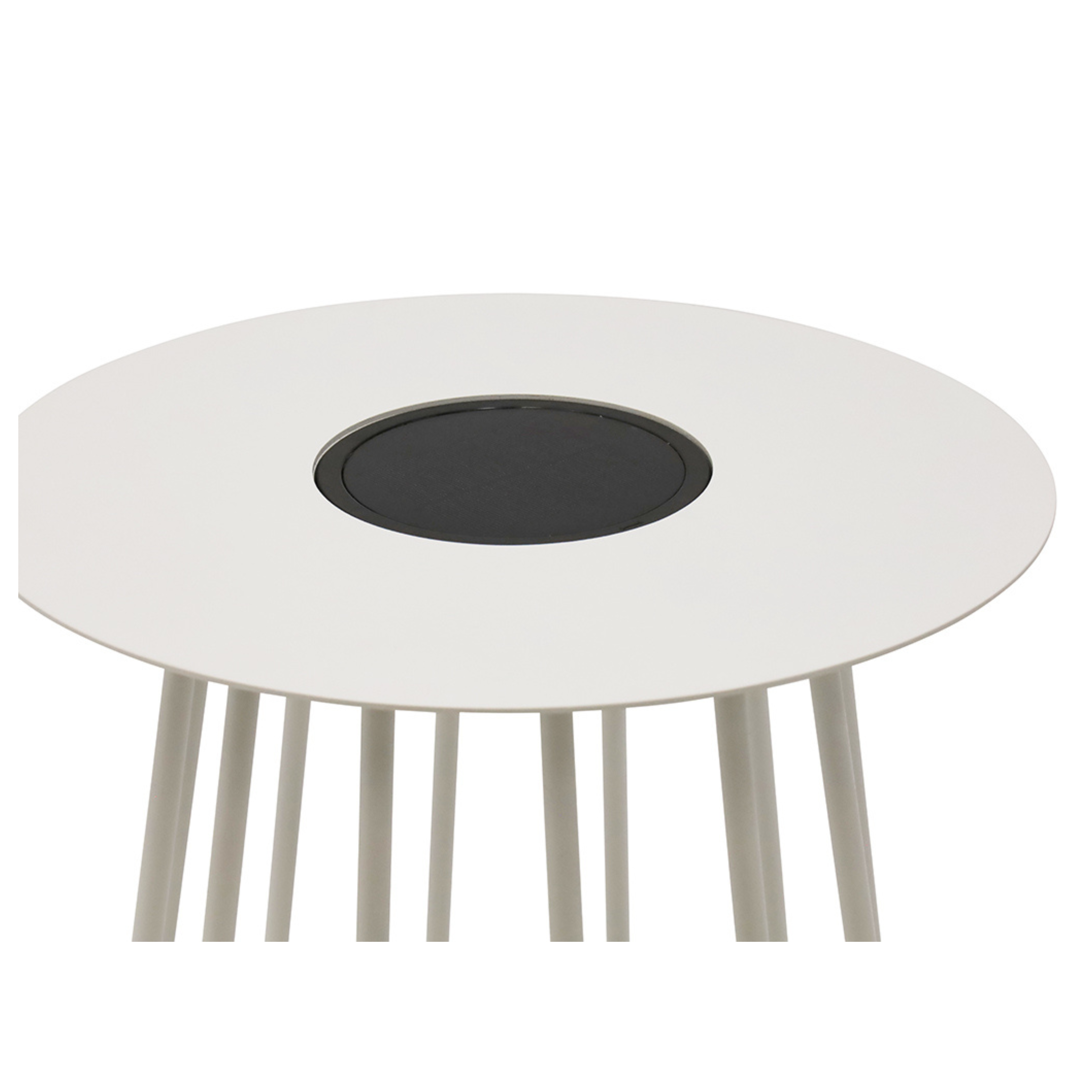 Lozano Aluminium Solar Lamp Side Table - White