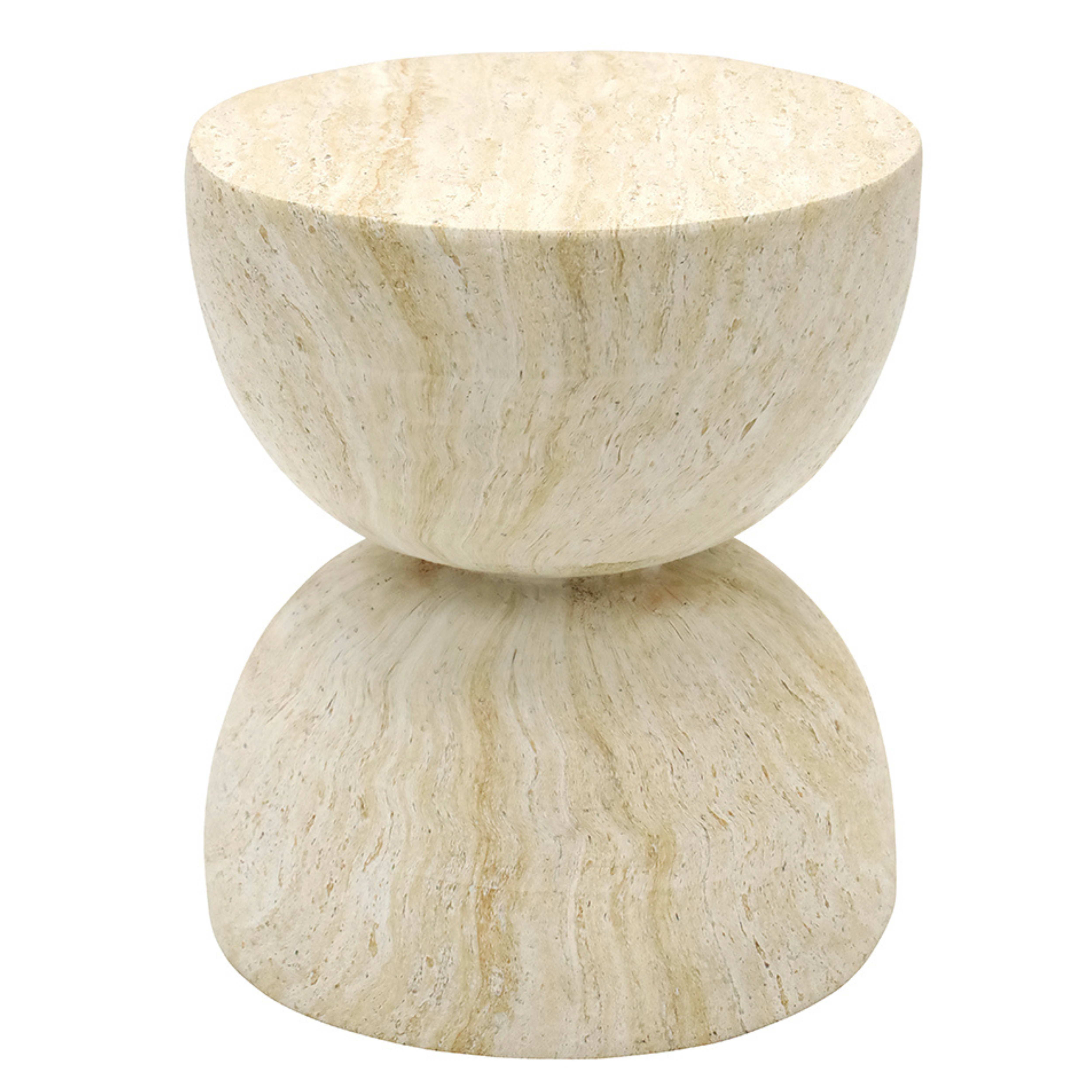 Domo Lightweight Sidetable - Travertine Look