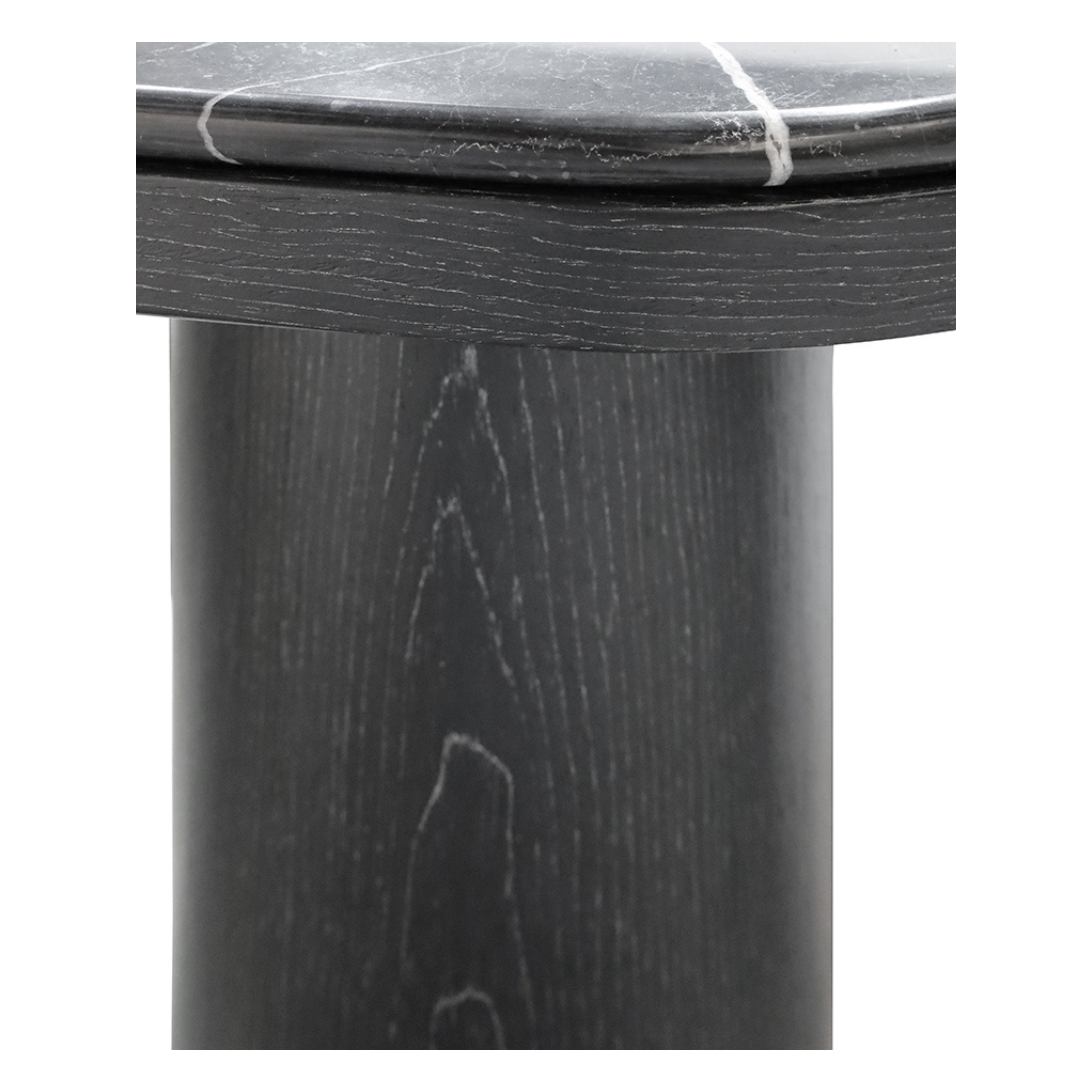 Tia Veneer Console With Marble Top - Black