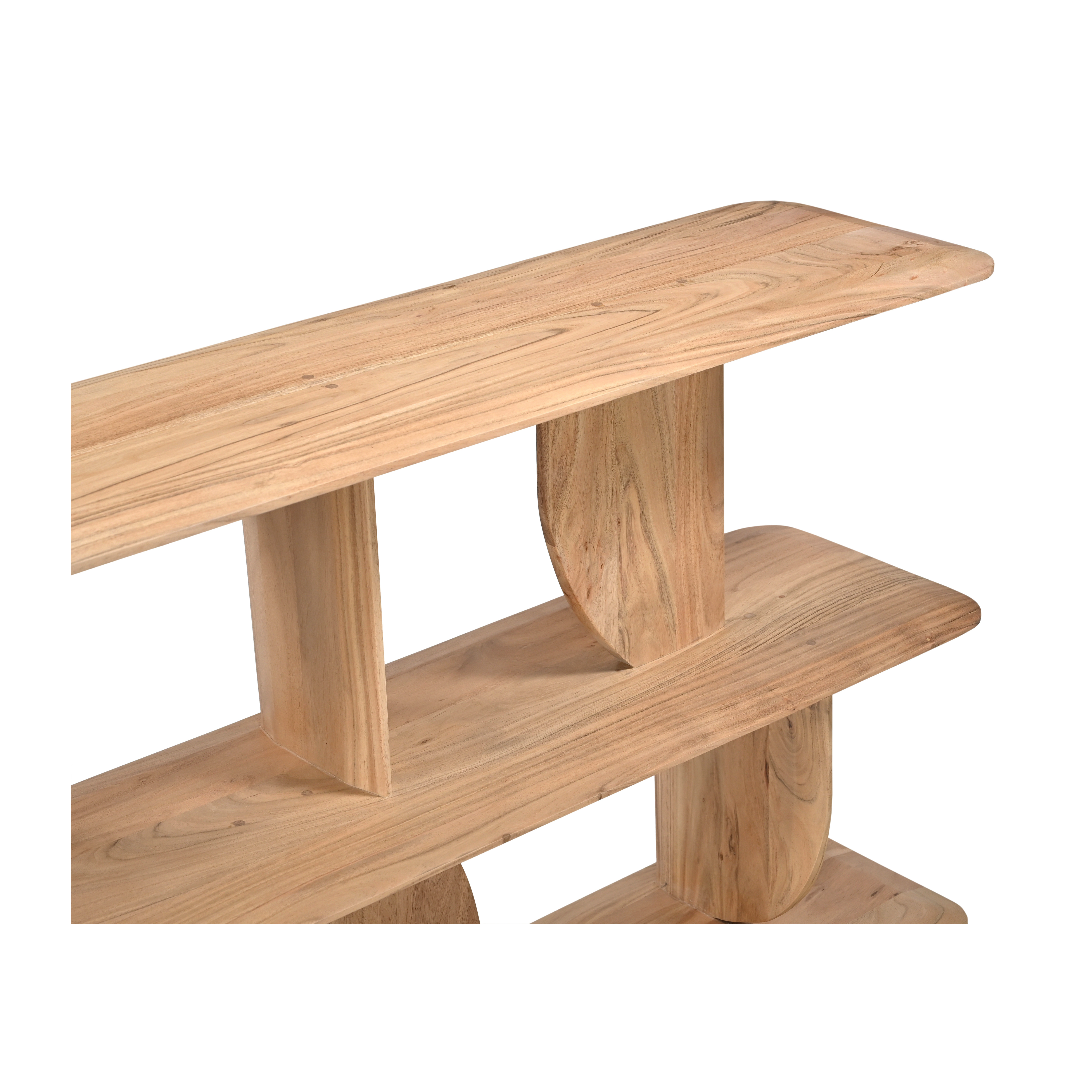 Arc Open Bookshelf - Natural Acacia