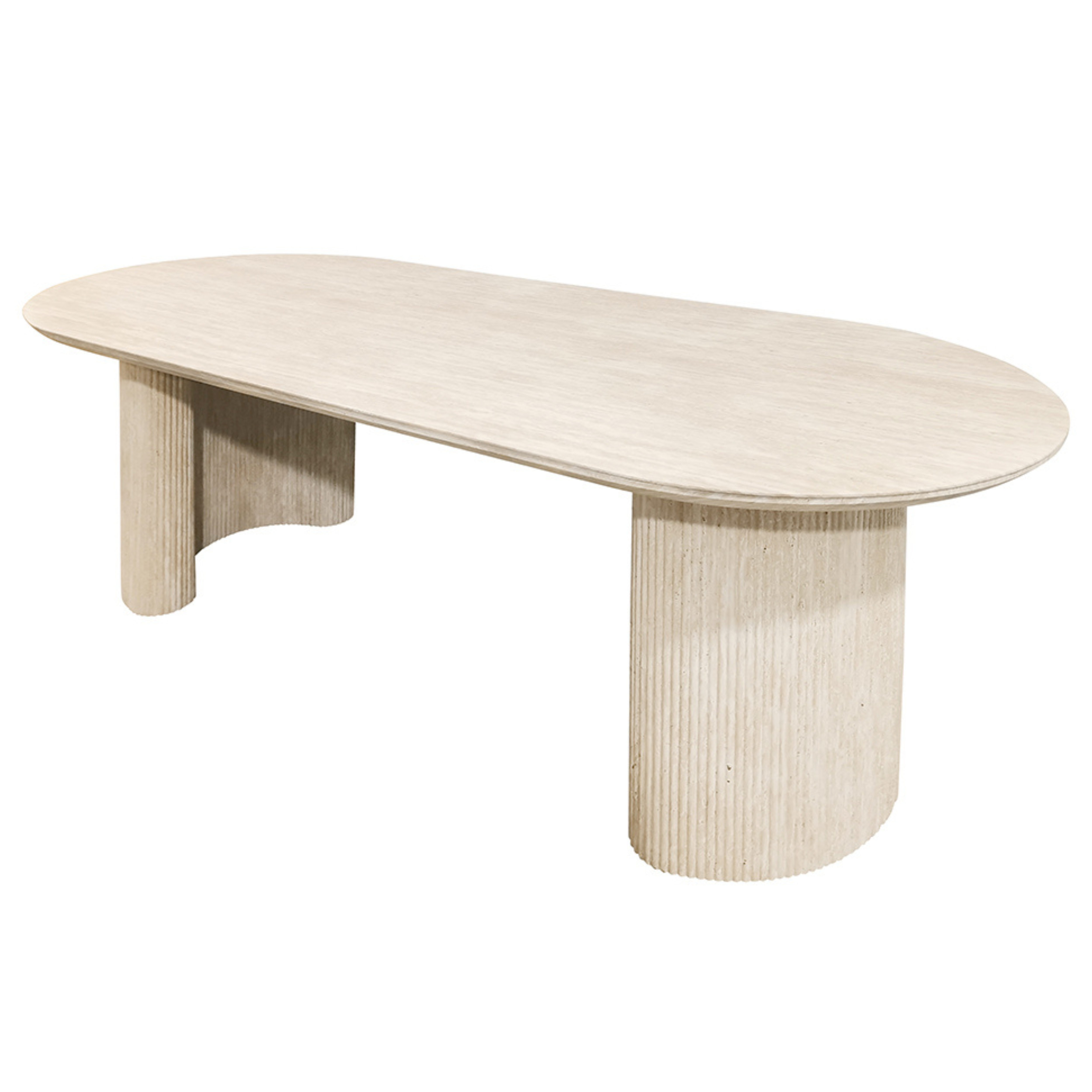Meyer Dining Table - Travertine Look