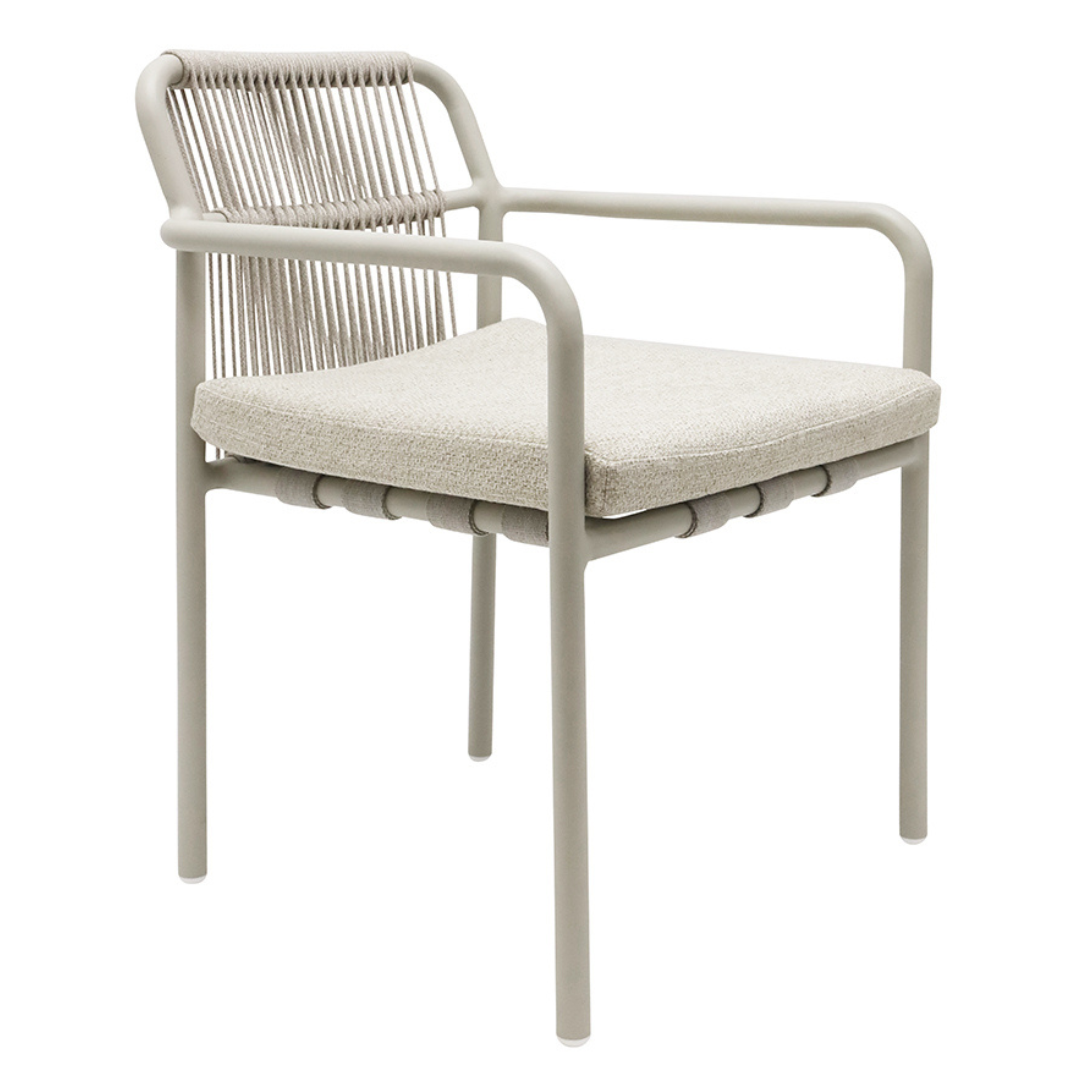 Karla Aluminium Dining Chair Set - Silk Grey
