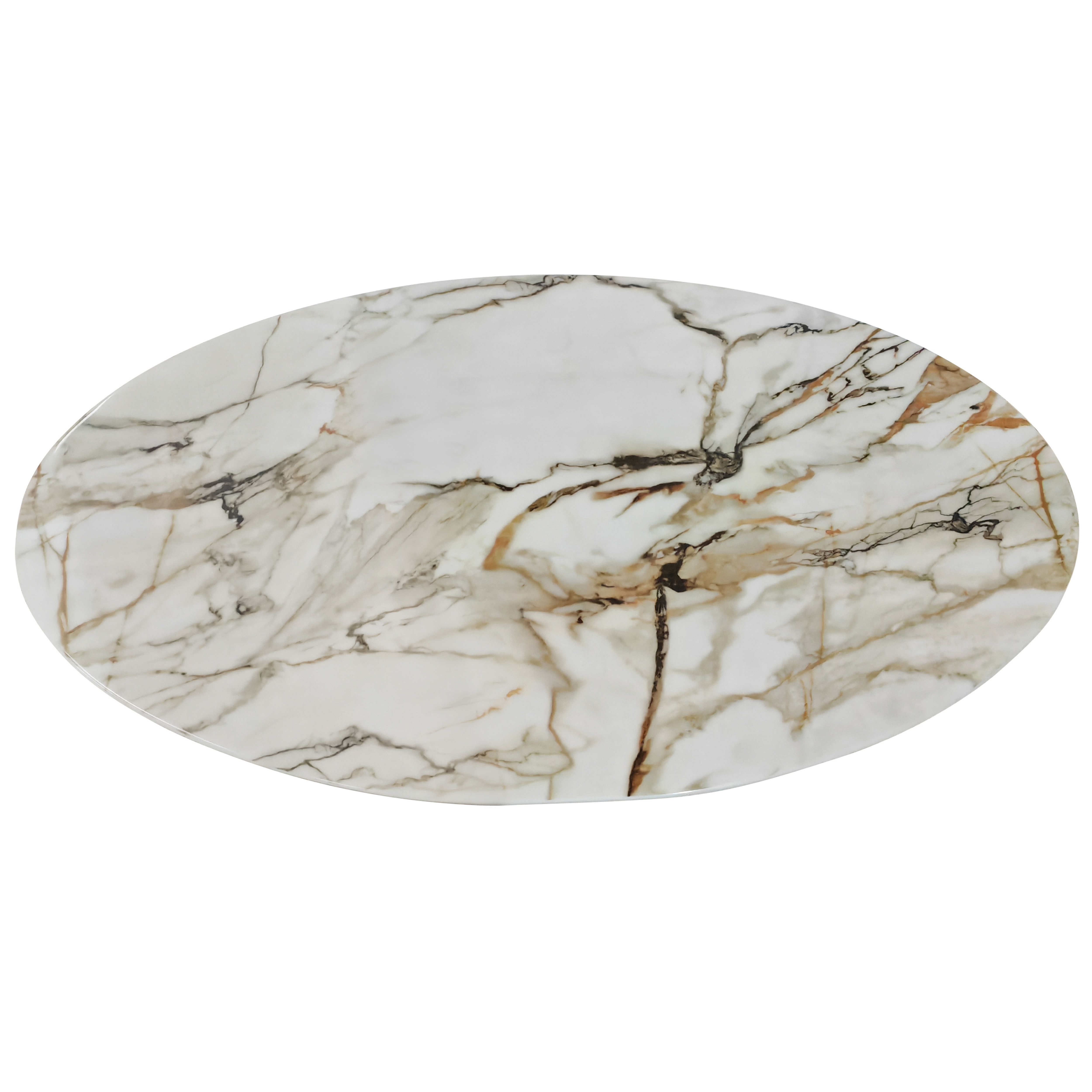 Cora Marble Top Coffee Table - Black/Stone