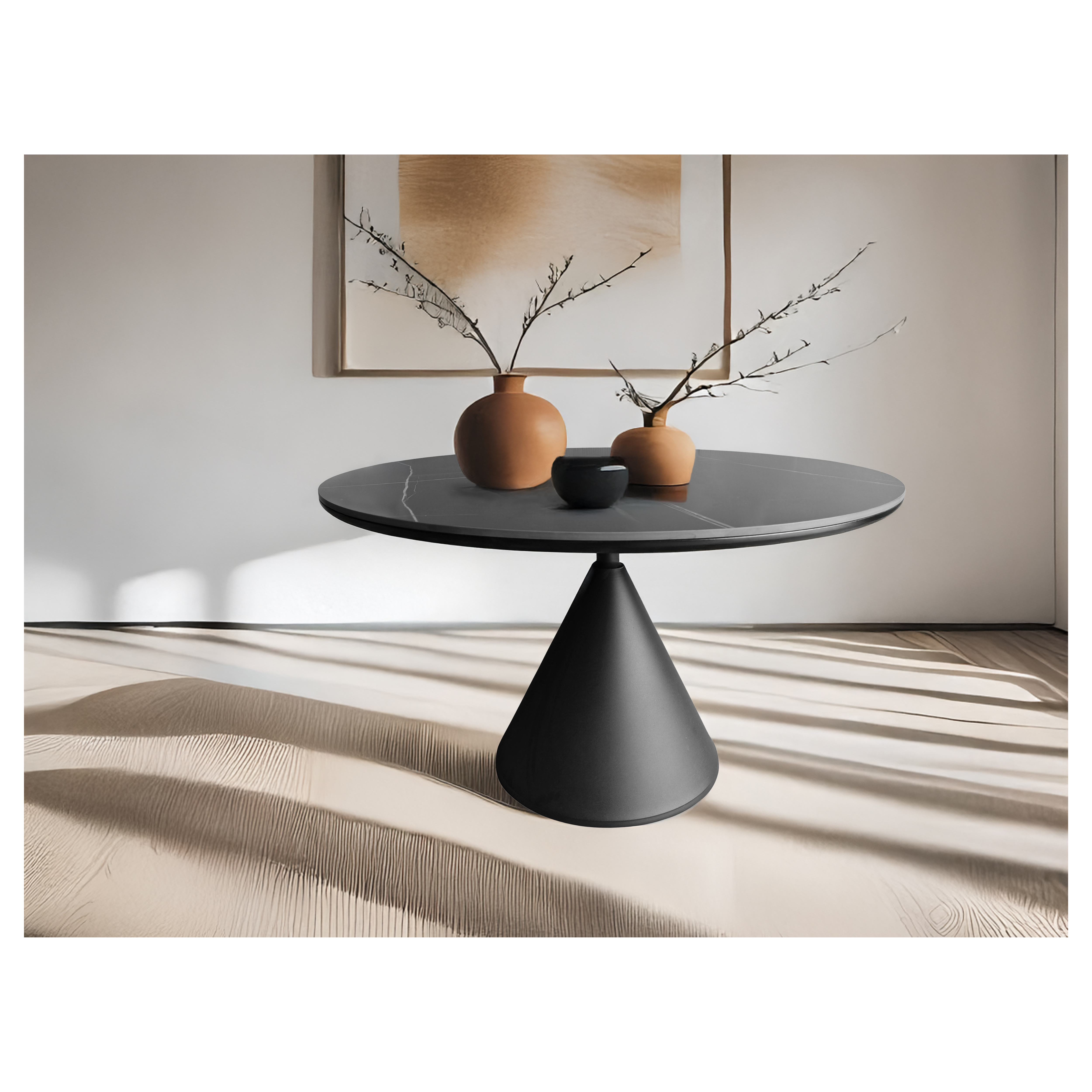 Remi Ceramic Top Dining Table - Black
