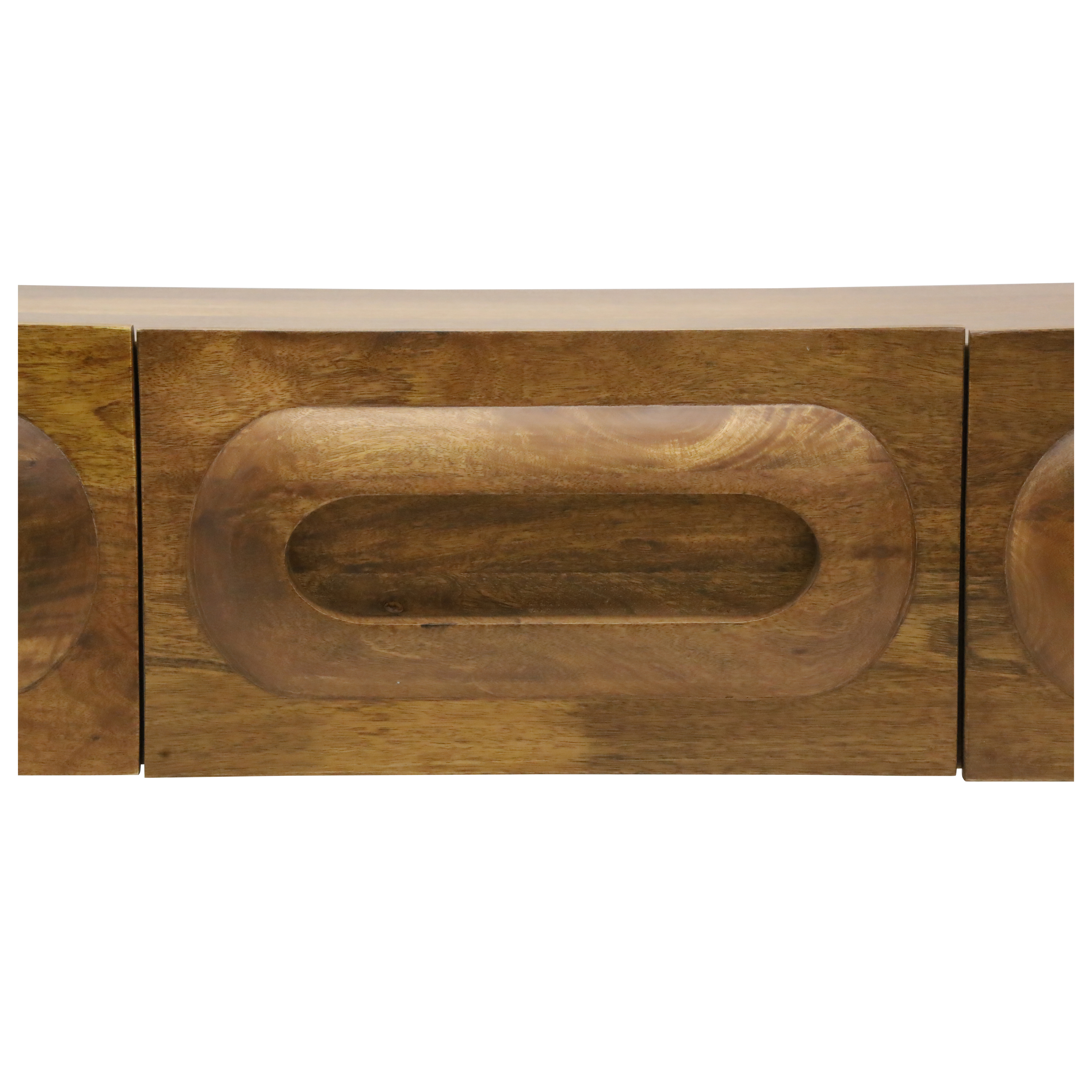 Porthole 3 Door Media Unit - Walnut