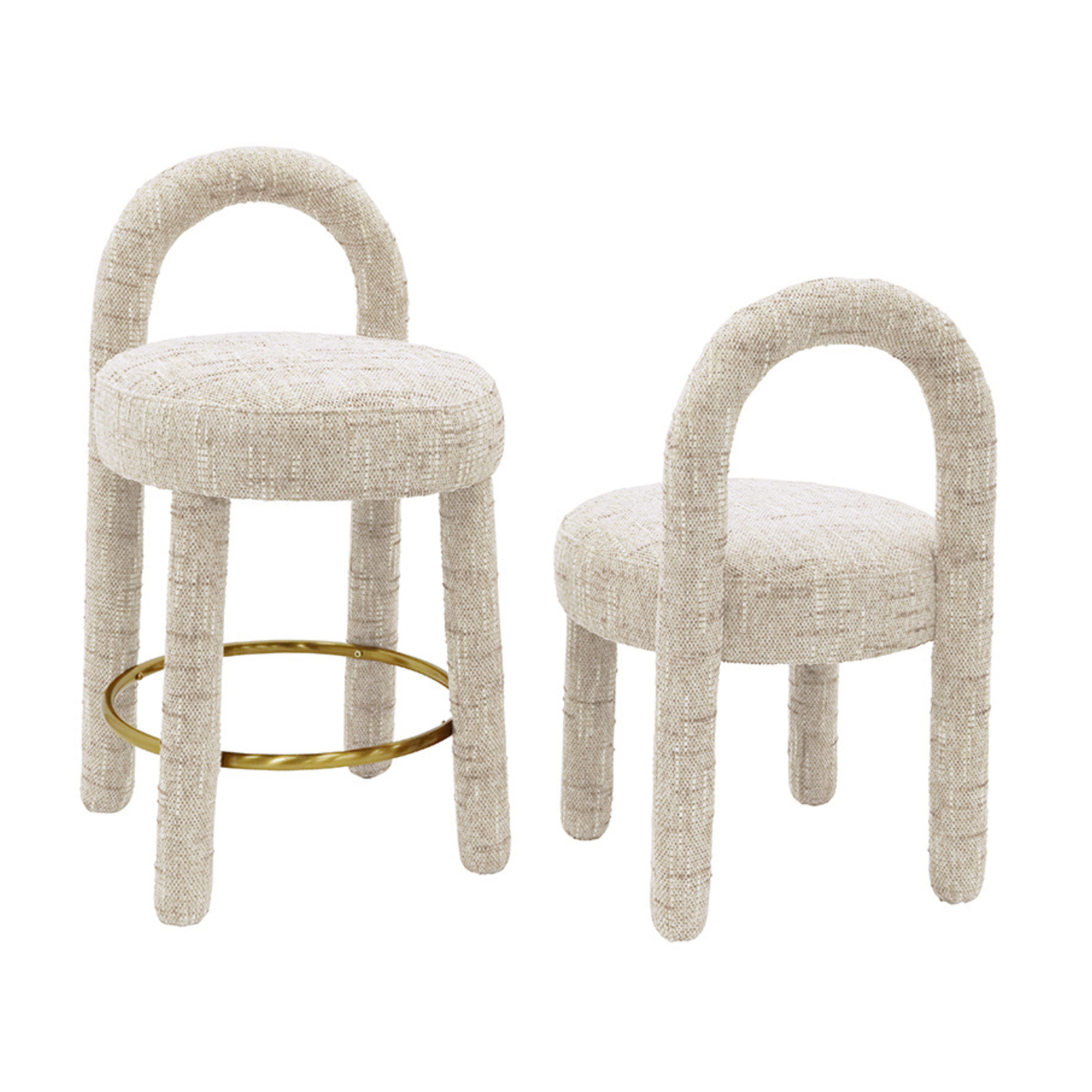 Frazier Bar Stool - Taupe Fleck