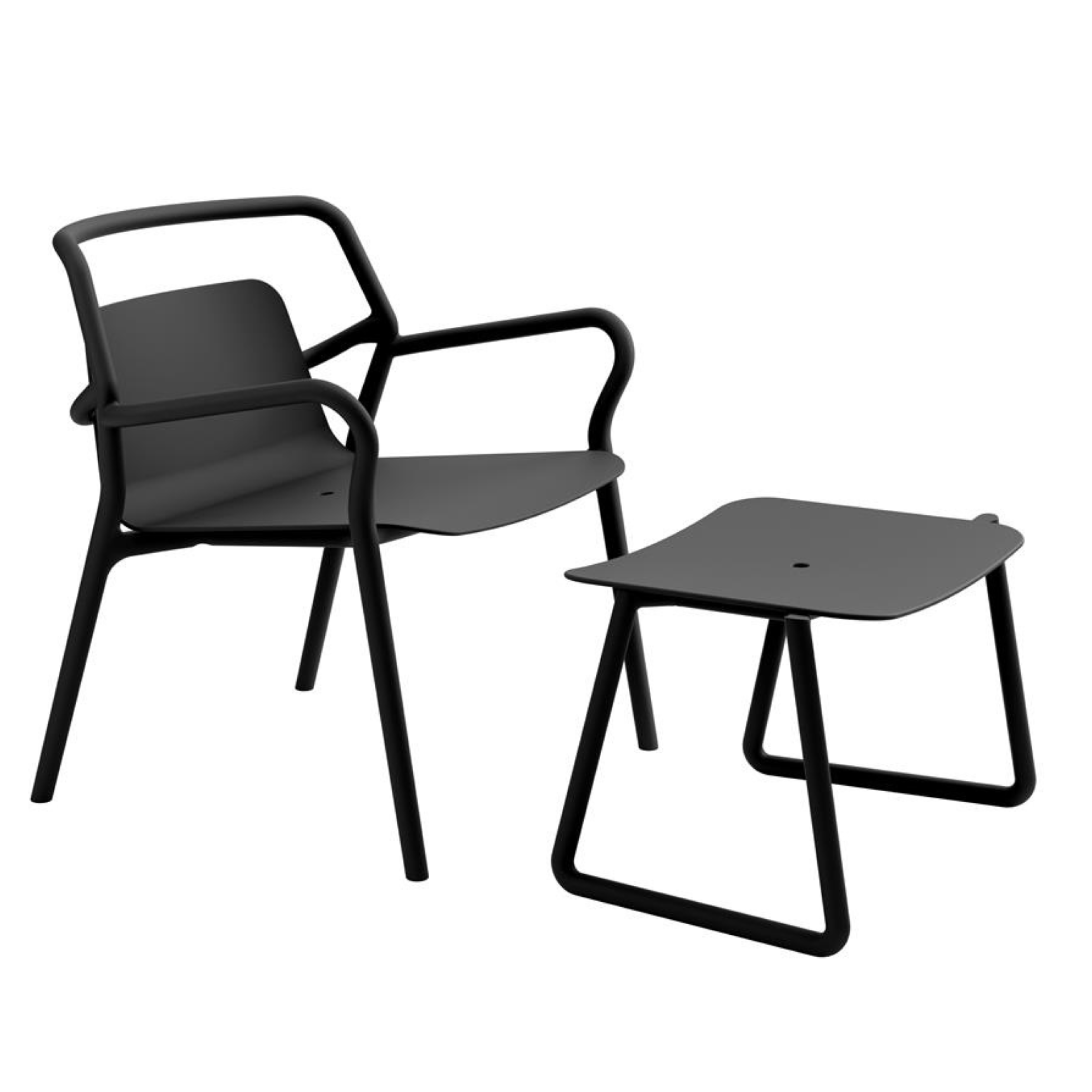 Mila Outdoor Lounger Set - Black