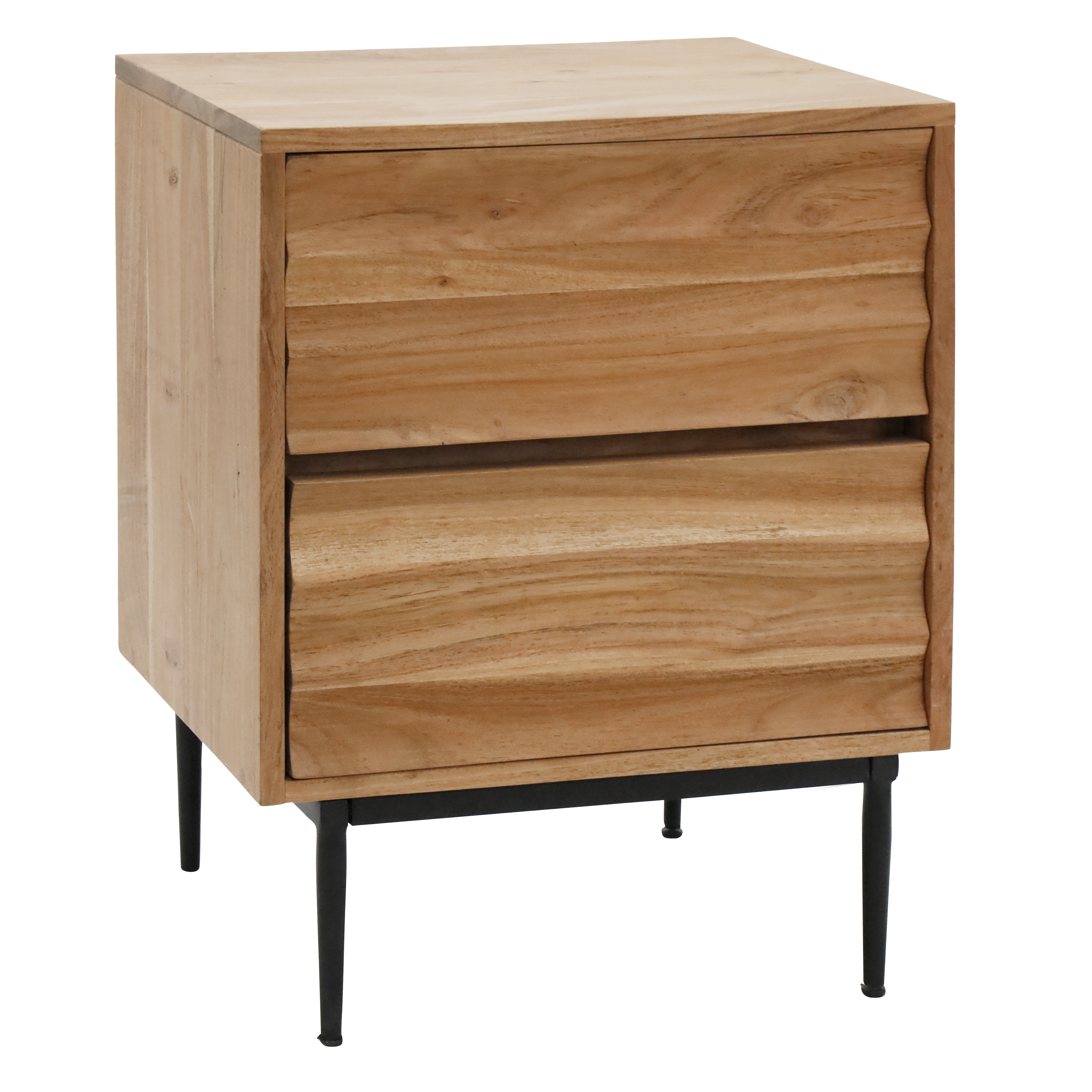 Wave Bedside Table - Natural