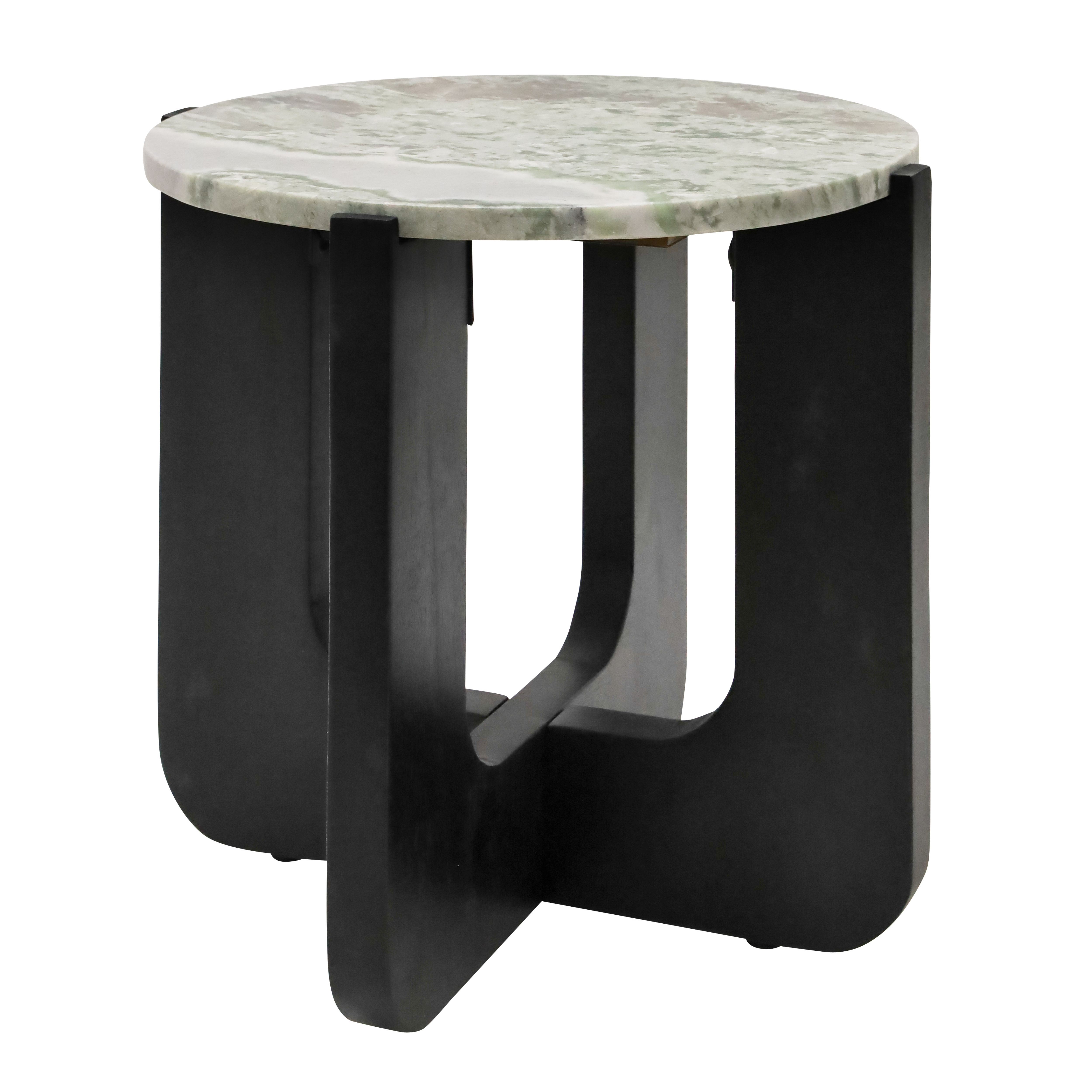Hendrix Side Table With Marble Top - Green Marble