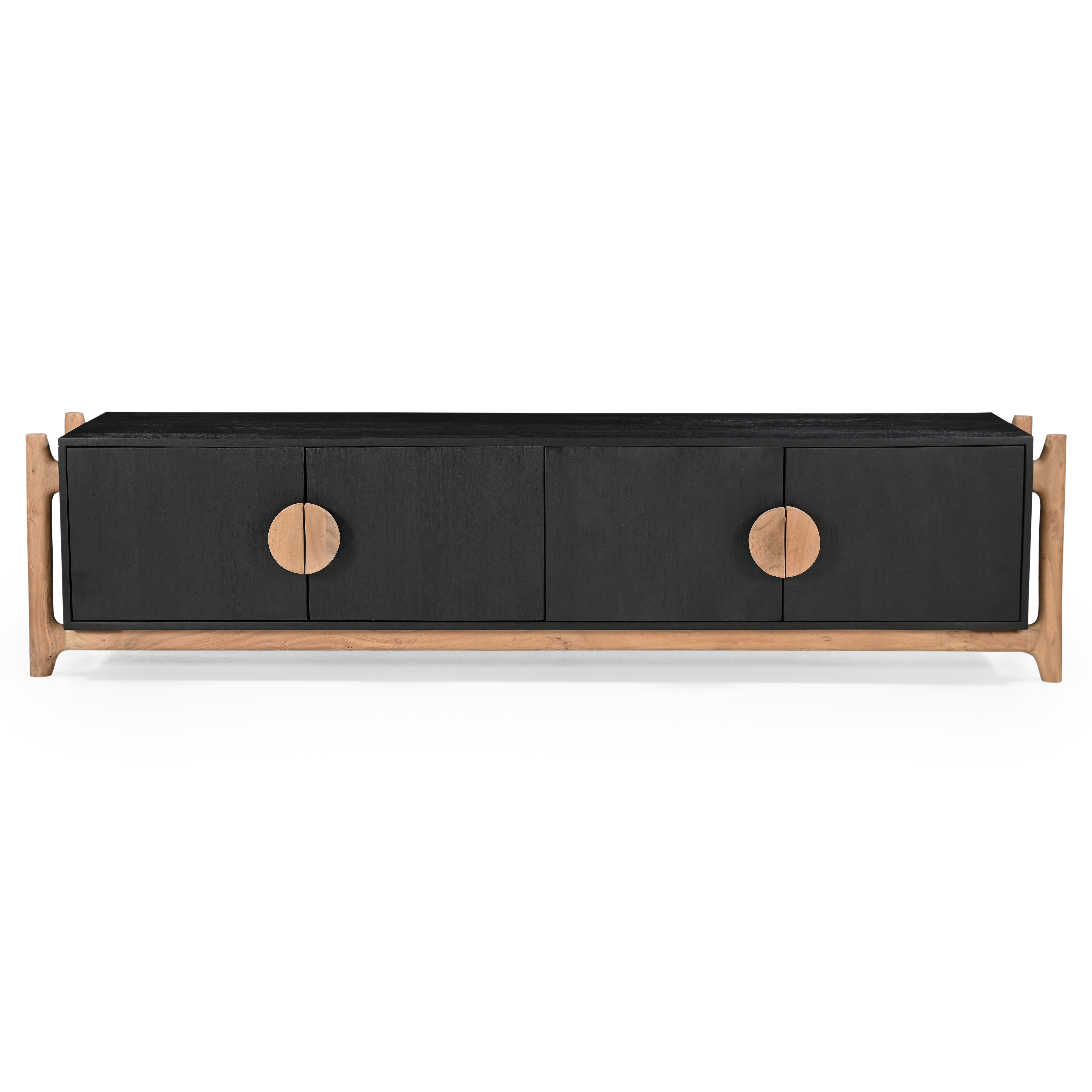 Antler 4 Door Media Unit - Natural & Black