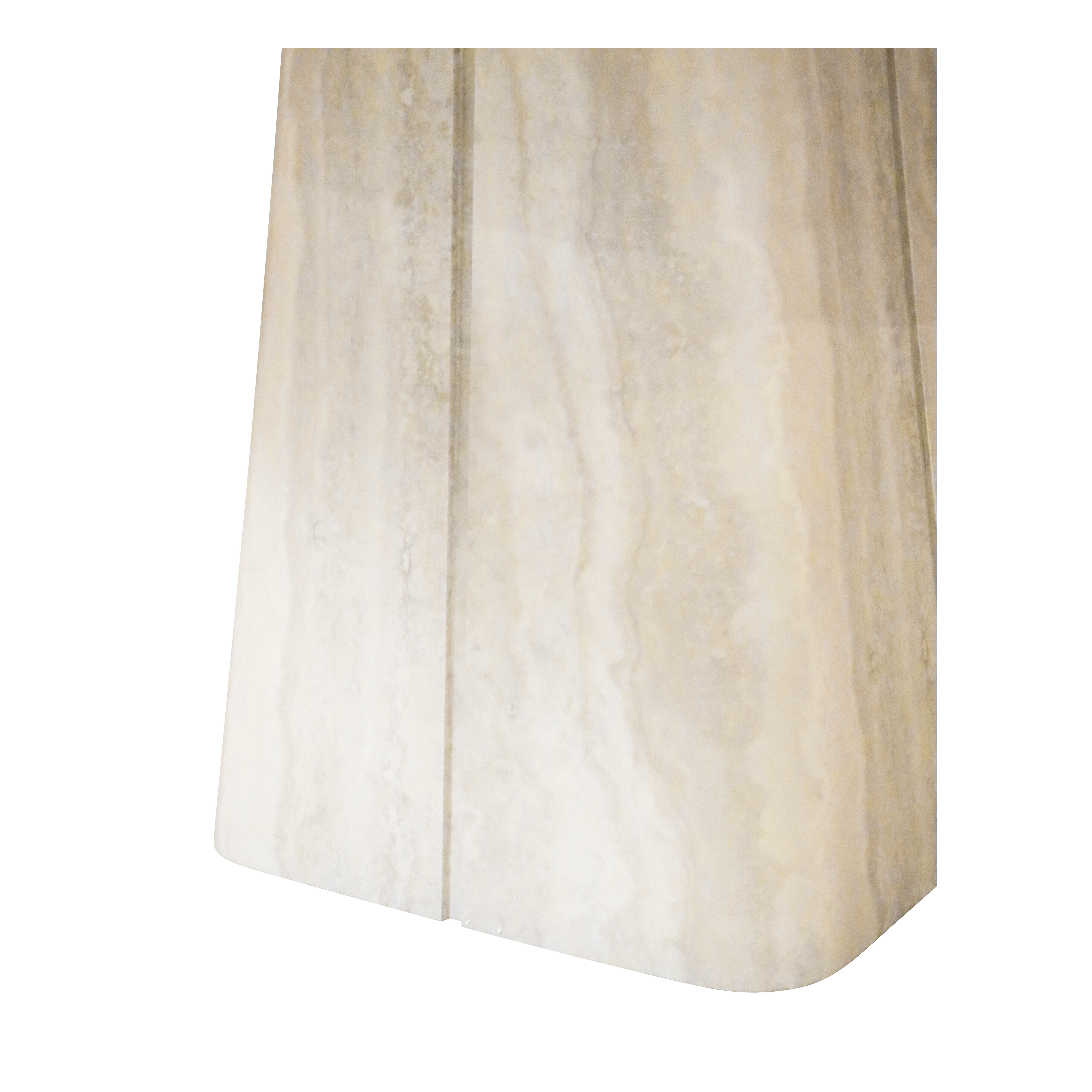 Lillie Ceramic Travertine Dining Table - Travertine-Look