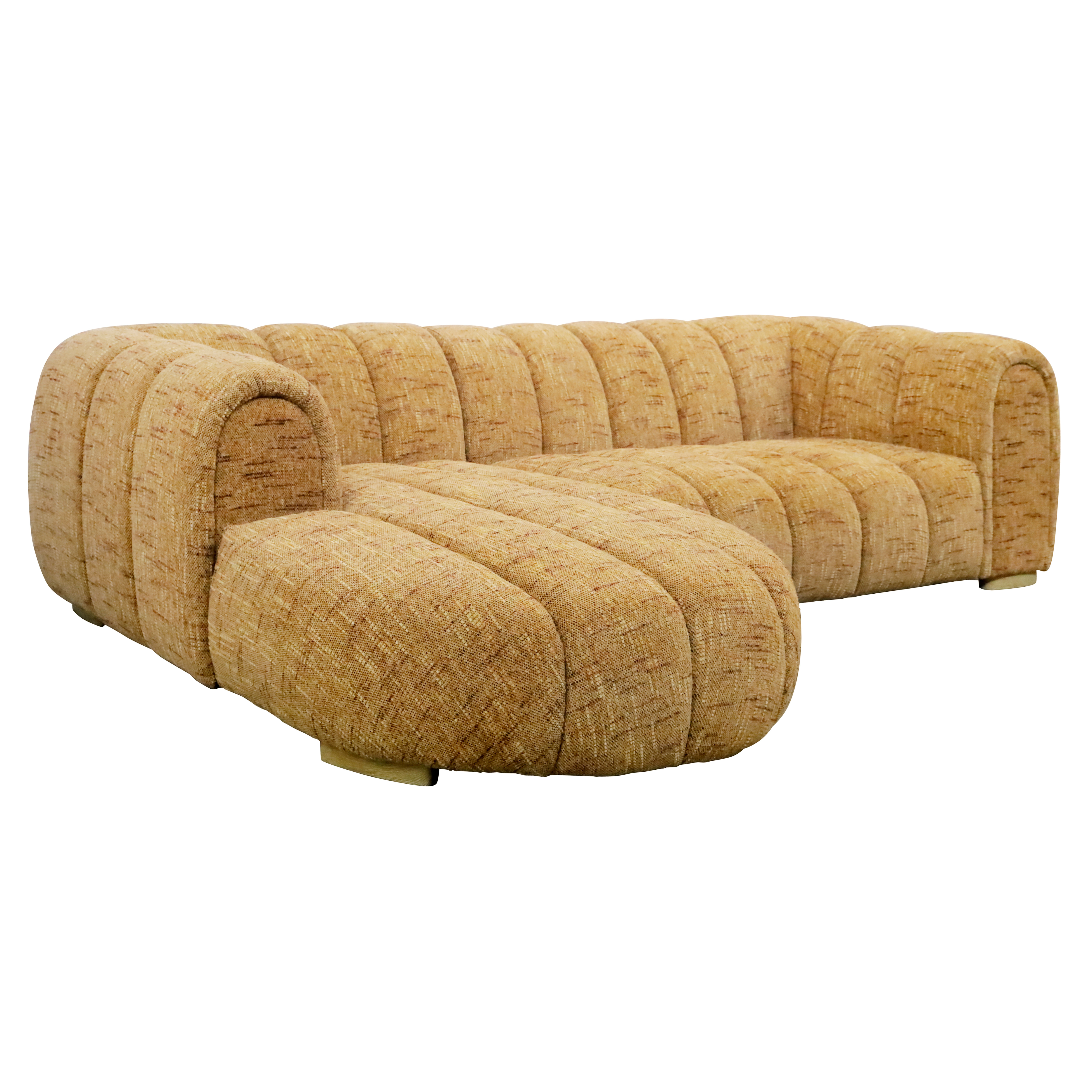 Frazier Sofa With Chaise - Rust Fleck