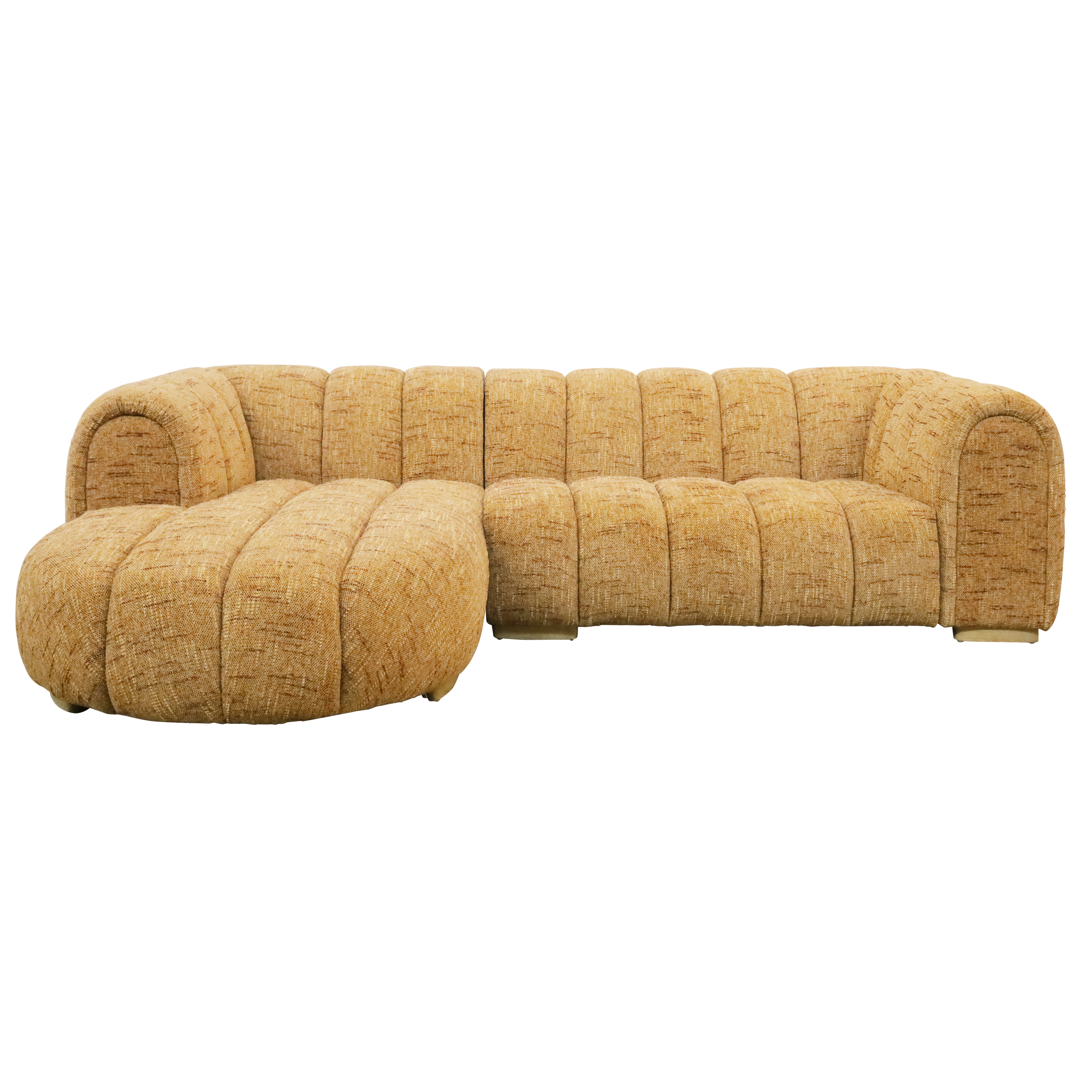 Frazier Sofa With Chaise - Rust Fleck