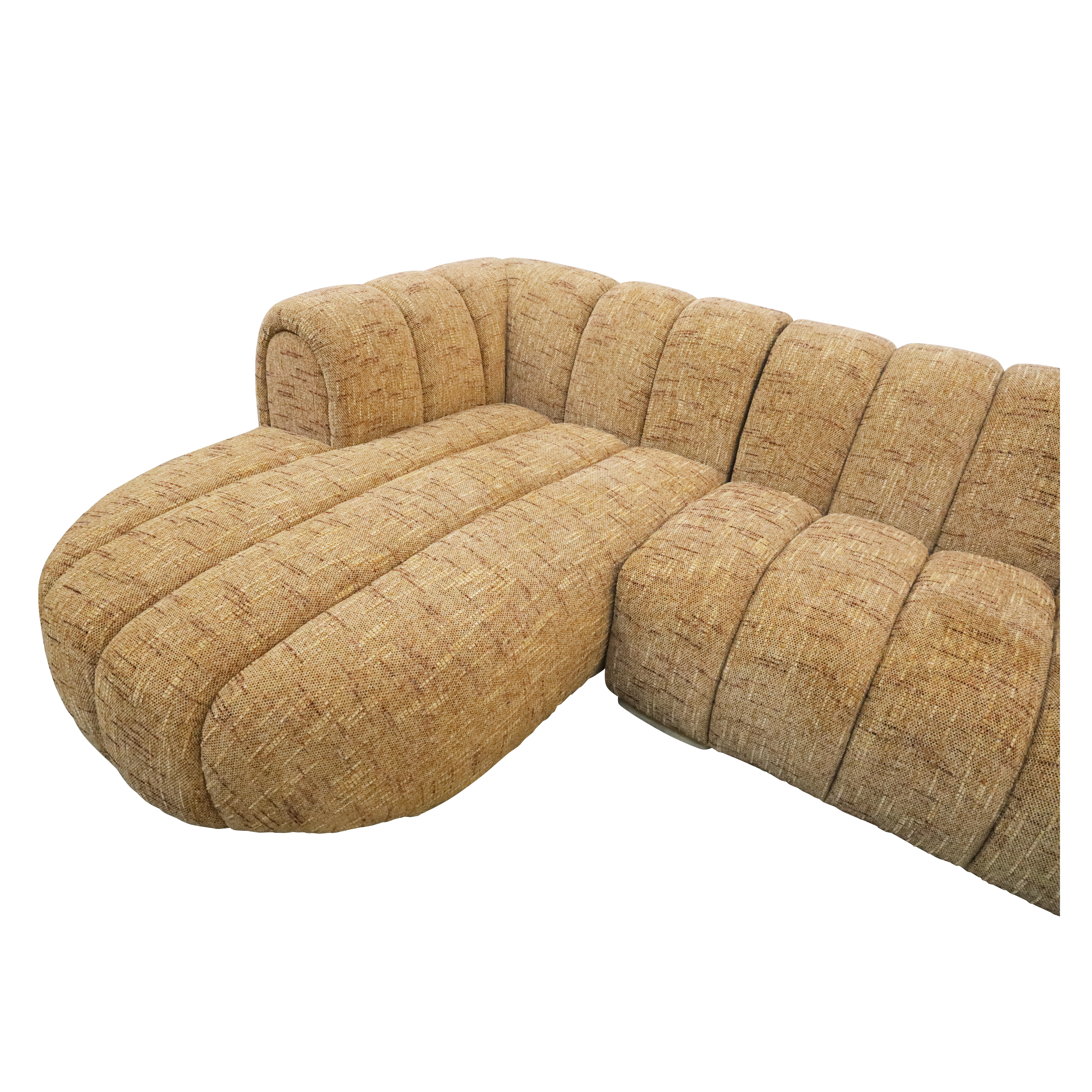 Frazier Sofa With Chaise - Rust Fleck