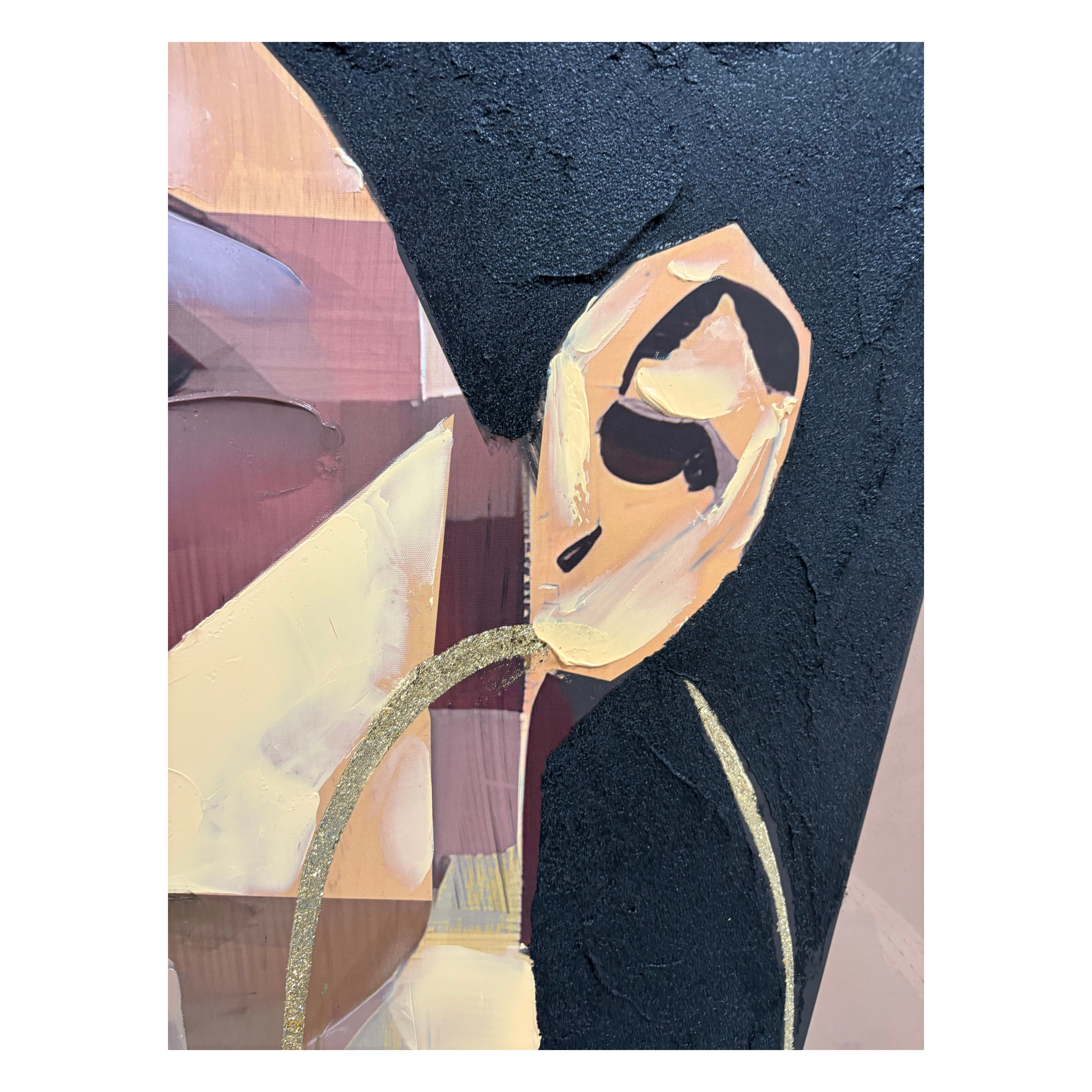 Shadows Framed Canvas print - Natural