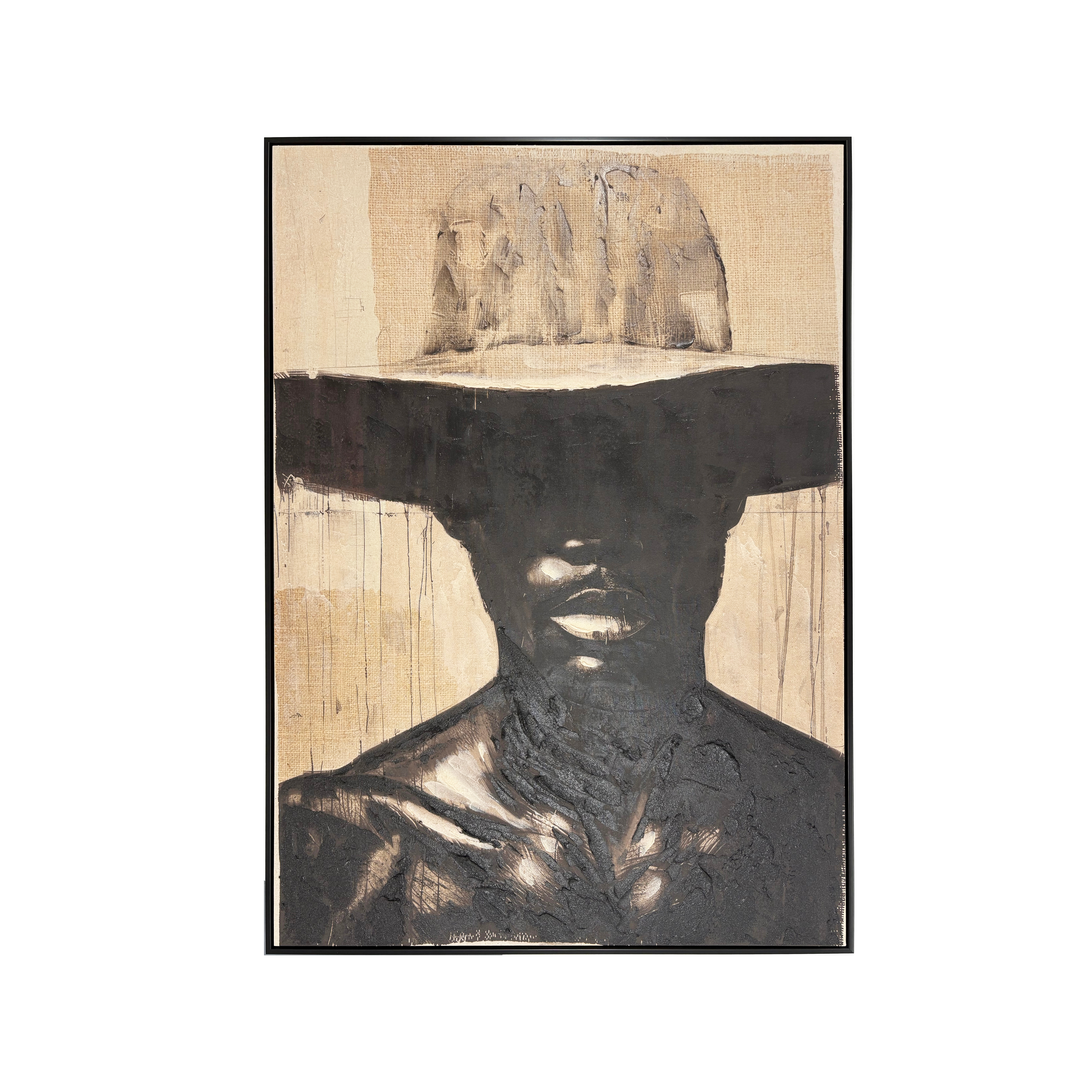 Crowned In Shadow Framed Canvas - Black