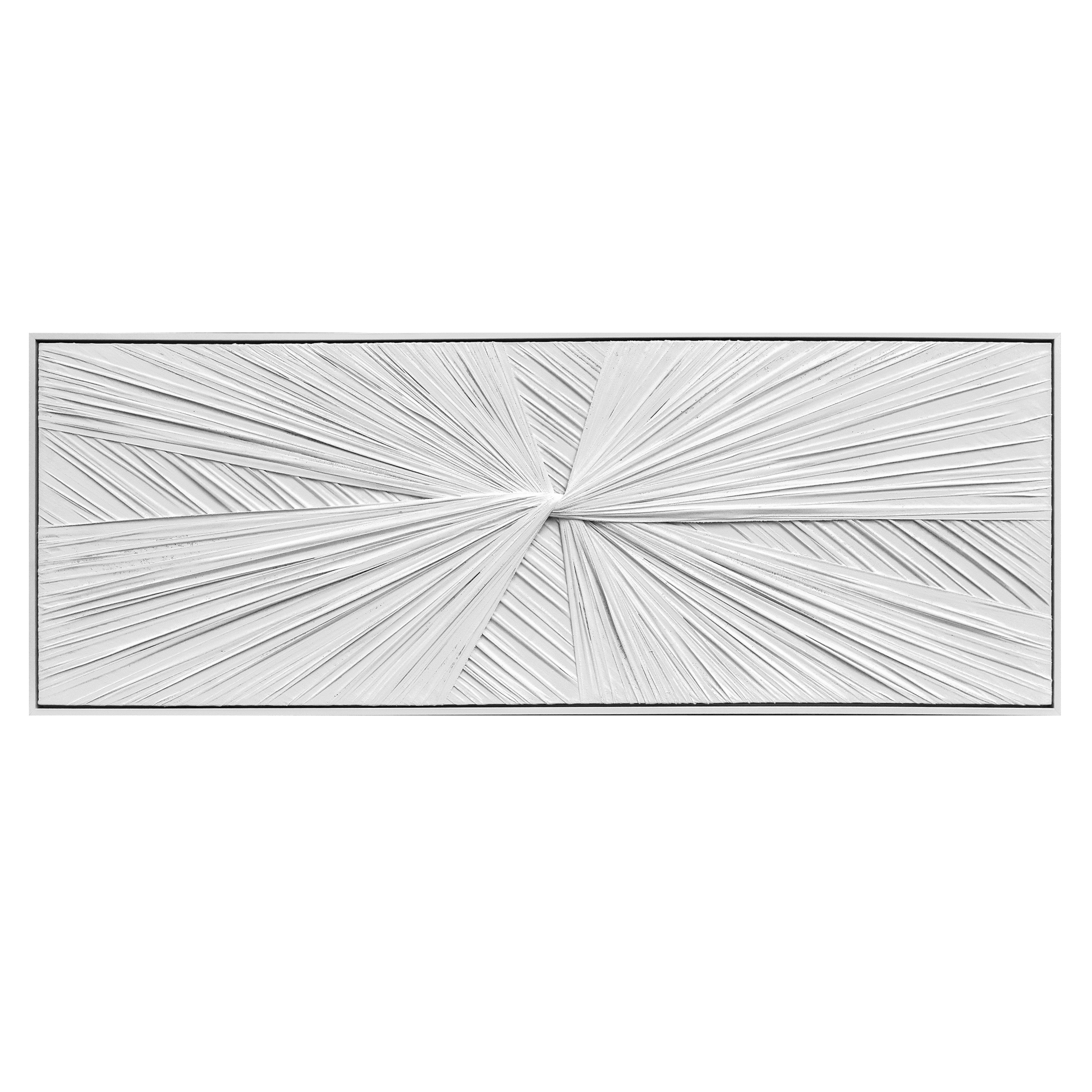 White Textile Framed Art - White Frame