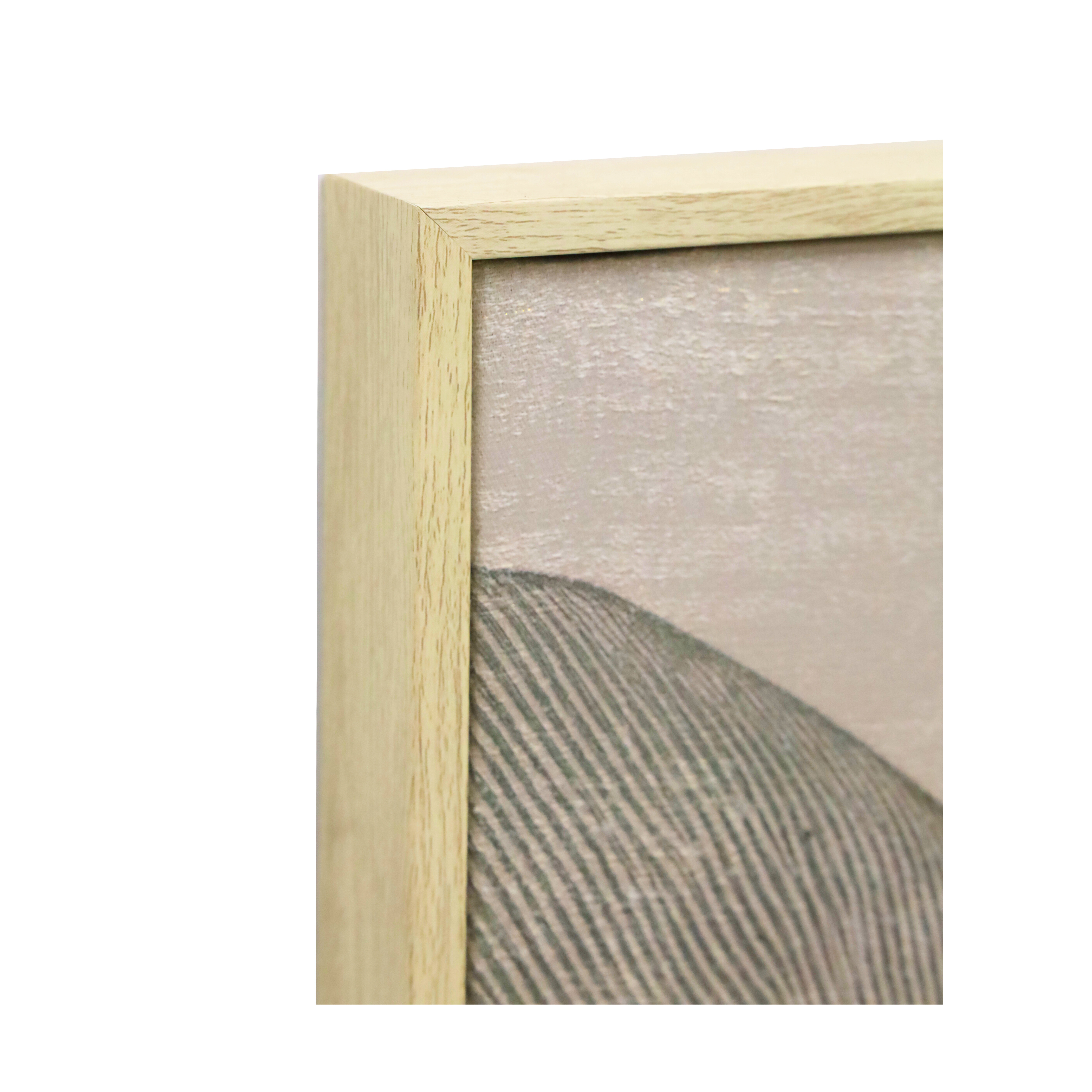 Green Leaves Framed Art - White Wash