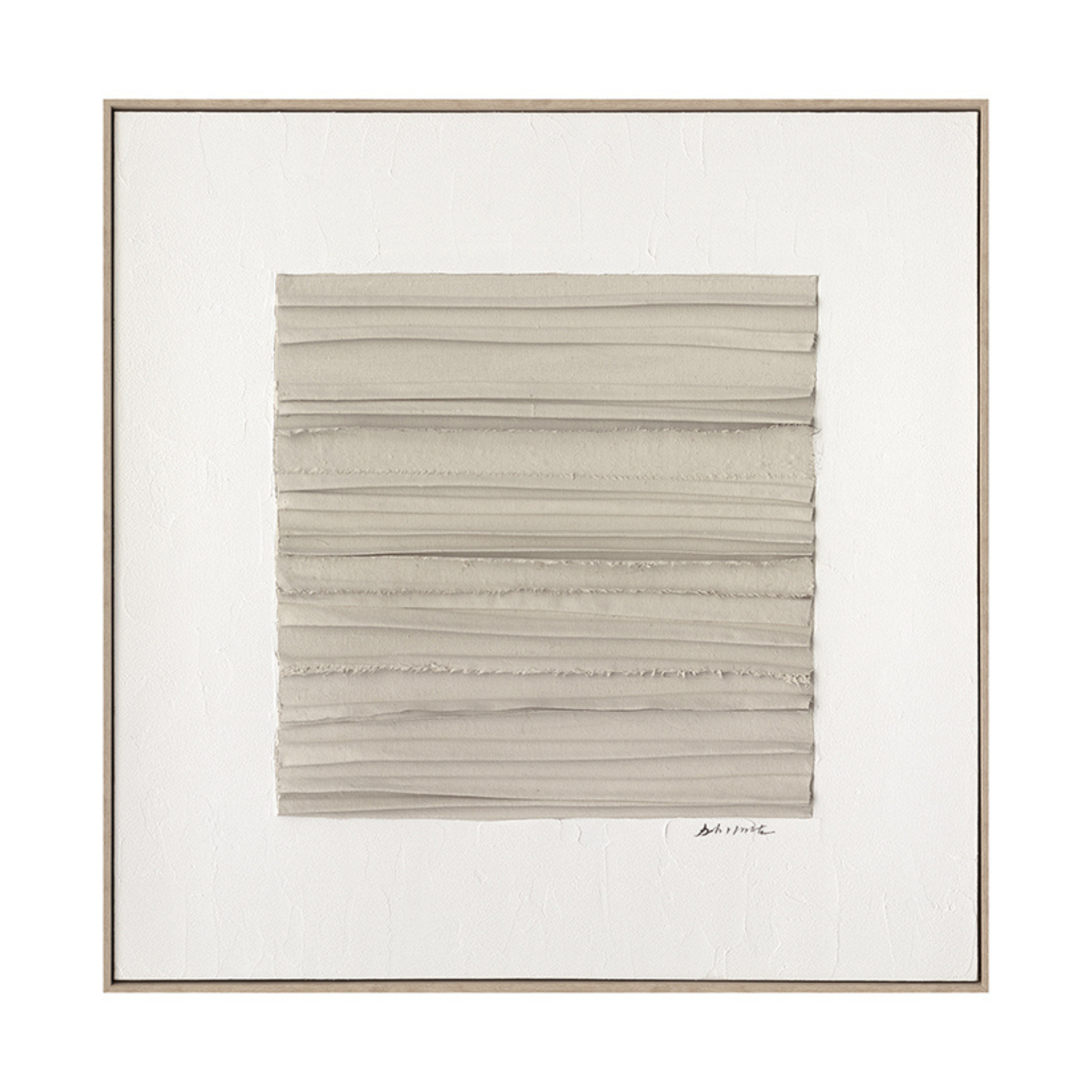 Ellery A Textured Framed Canvas Art - Natural