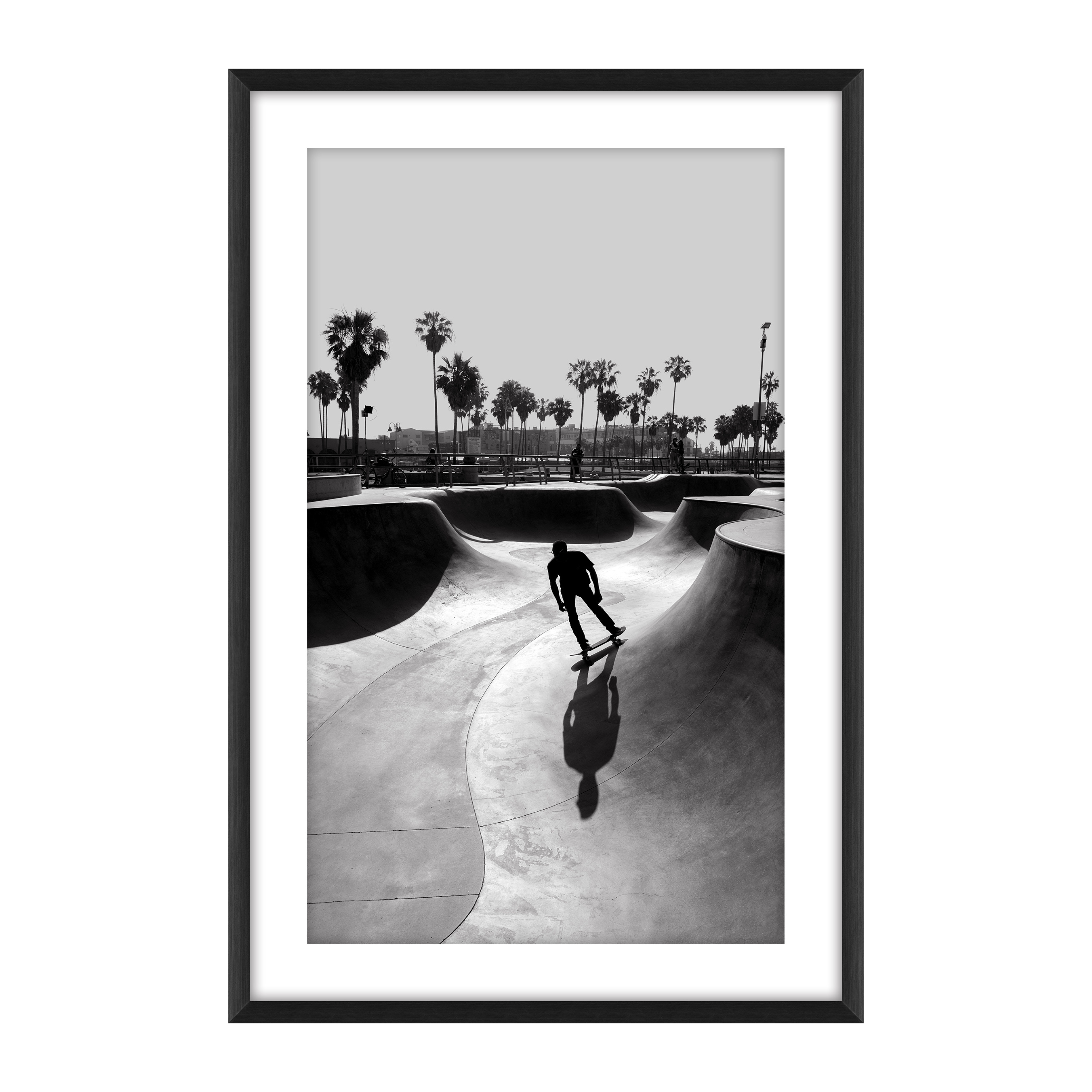 Dogtown A Glass Framed Canvas - Black