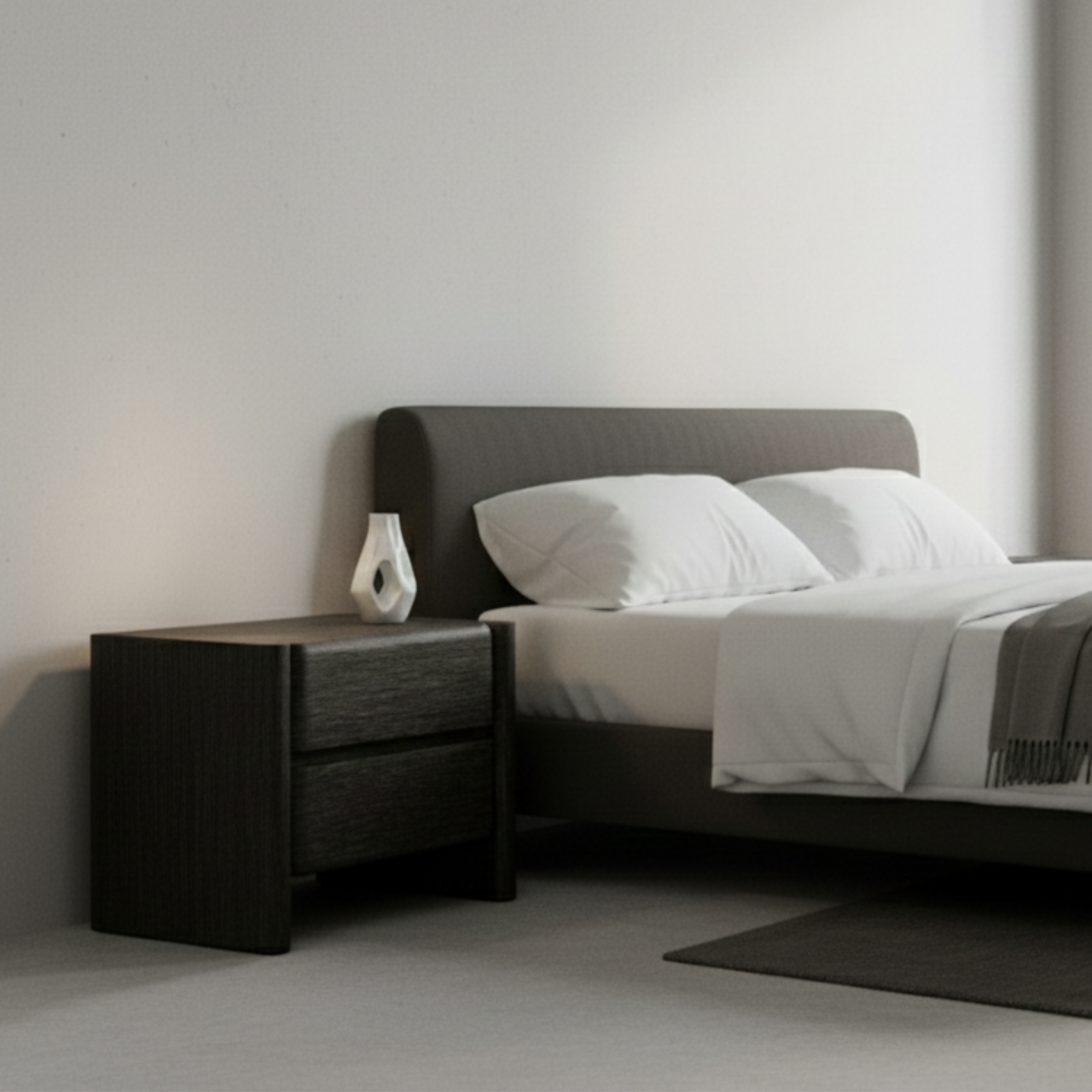 Delilah 2 Drawer Bedside - Black