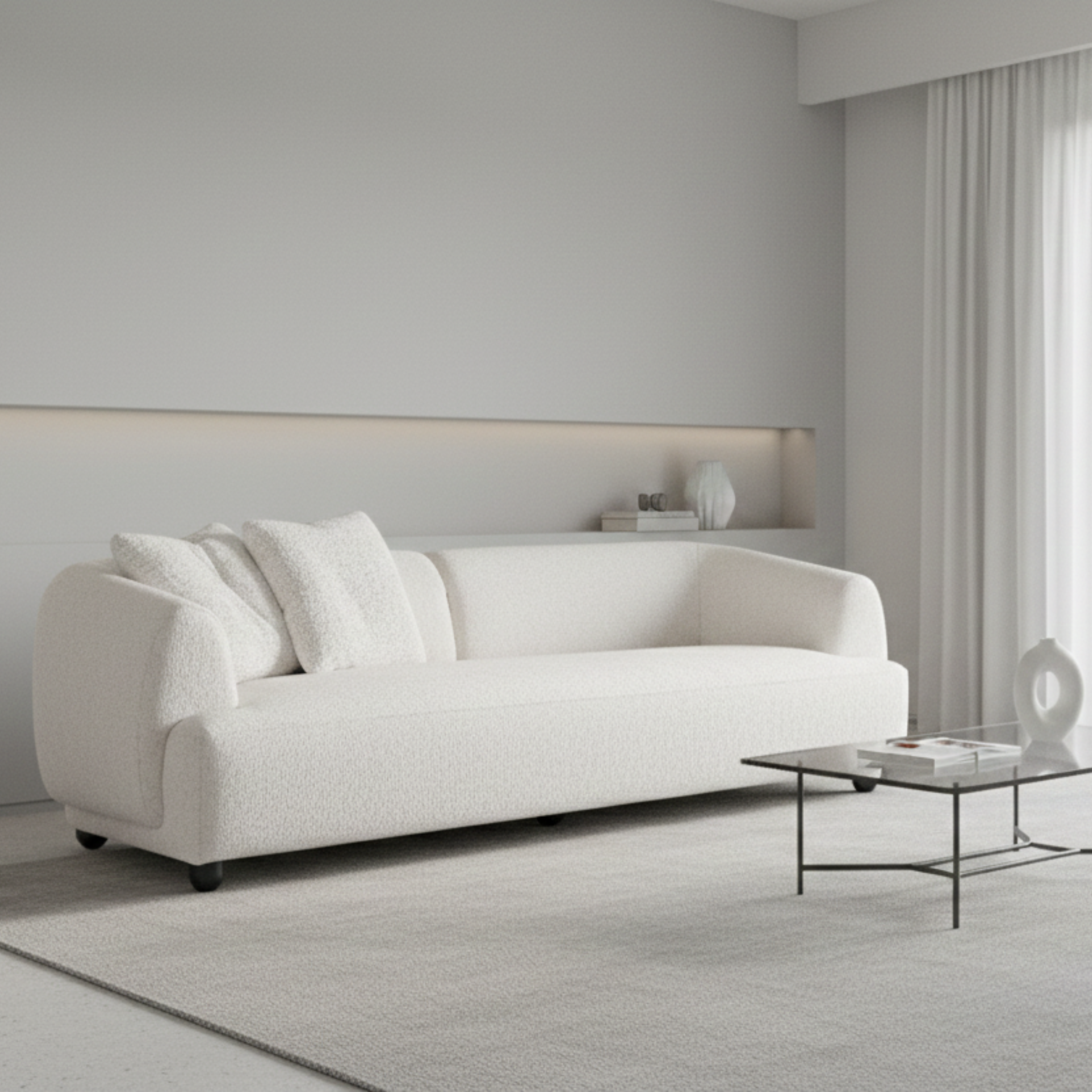 Mimi 3 Seat Sofa - Beige